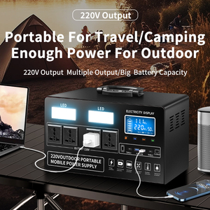 Banco de Energía Solar de Onda Sinusoidal Pura de 500W/1000W con Controlador MPPT, Arrancador de Emergencia y Linterna para Camping y Uso en Automóviles - Product Image 3