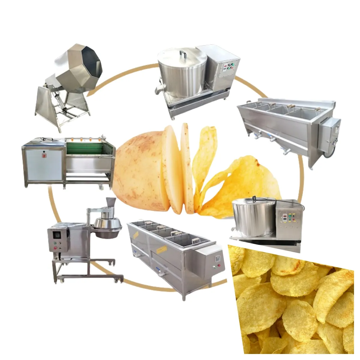 쉬운 운영 작은 냉동 감자 튀김 생산 라인 감자 튀김 생산 라인