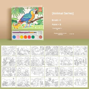 Set <span class=keywords><strong>di</strong></span> Acquerelli su Carta Cartoon 8 Colori, Libro Artistico Fai-da-Te, Giocattolo per Pittura per Bambini e Studenti, Commercio Estero Transfrontaliero 22x21x2cm Scatola Colorata - Product Image 6