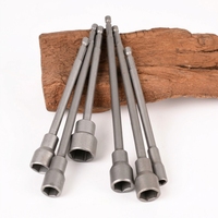 Obeng Impack Magnetik Tahan Benturan Imperial SAE 150mm, Gagang Lurus, Heavy Duty, Soket Impack Dalam, Set Soket 3/8