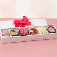 Boîtes en papier personnalisées pour chocolat Bonbon Candy Biscuits Saint Valentin avec ruban Impression en relief Emballage cadeau