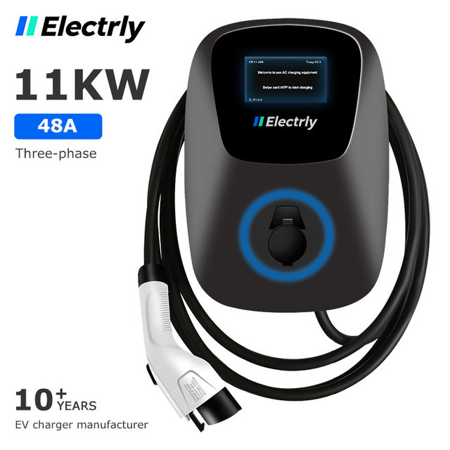 Electrly New 7kW 32A Type 2 Wall-Mounted EV Charger for EU Market with CE TUV Certification IP65 Rated Compact Design