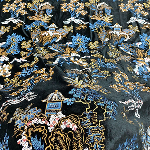 Tessuto coreano con perline di velluto e paillettes ricamato stile cinese pesante con <span class=keywords><strong>tenda</strong></span> da scarpe per la casa cappotto abito - Product Image 2