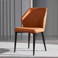 Maßgefertigte Möbel Leder Küche Esszimmer Metallbein Retro Braun Grau Esszimmerstühle