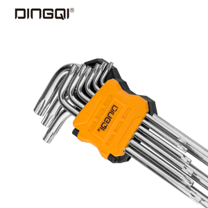 DingQi Set di 9 Chiavi Esagonali Torx Extra <span class=keywords><strong>Lunghe</strong></span> Personalizzate con Trattamento Superficiale in Zinco - Product Image 5