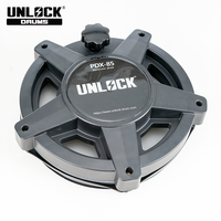 Batterie électronique 10 pouces UNLOCK avec double zone, pads en maille de cuir de vachette, réglage pour entraînement silencieux, sortie USB/MIDI, construction robuste en bois de bouleau