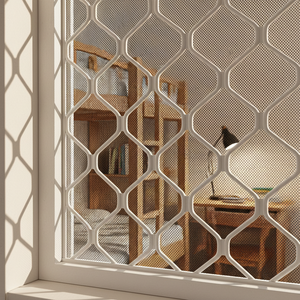 High-quality 7mm aluminium diamond <b>grille</b> mesh for security screen doors and windows - Product Image 4