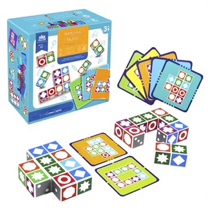 Gioco in legno per bambini per lo sviluppo del pensiero spaziale, della concentrazione e della memoria; Gioco interattivo genitore-figlio; Gioco di costruzione con blocchi - Product Image 1