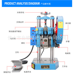 Gongpin Jb04-0.5T Miniature <b>Punch</b> Press 0.5T Double Column Manual Benchtop Metal Working <b>Machine</b> - Product Image 3