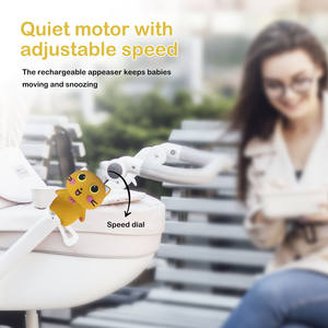 Balancín de <span class=keywords><strong>cochecito</strong></span> de bebé personalizado con función de máquina de ruido blanco balancín de bebé recargable dispositivo calmante de <span class=keywords><strong>cochecito</strong></span> automático - Product Image 5