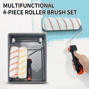 Juego de 4 Herramientas Manuales <span class=keywords><strong>para</strong></span> Construcción, Rodillo de Pintura de 9 Pulgadas <span class=keywords><strong>para</strong></span> Pared, Varillas Telescópicas <span class=keywords><strong>Extensibles</strong></span> - Product Image 1