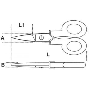 กรรไกรช่างไฟฟ้า BETA - 011280051 ใบมีดตรงสแตนเลสพร้อมฟันเล็ก (แบบแพ็คหลายชิ้น) สำหรับตัด - Product Image 2