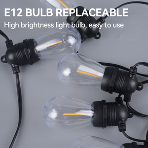 Dingdian LED Dây đèn kỳ nghỉ lễ hội trang trí LED chiếu sáng PC Nordic Đèn 80 E12 S15 ngoài trời không thấm nước LED 50ft IP44 - Product Image 2