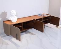 Meuble TV moderne et minimaliste le plus vendu pour salon et chambre à coucher, en bois massif. Conception durable et écologique directement de Chine