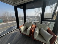 Maisonnette préfabriquée de luxe, cabane Apple, vues panoramiques, entièrement meublée, unité de vie modulaire pour location de vacances