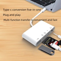 Adaptador de Audio USB Tipo C/IOS para Auriculares, Conector para Tarjetas SD y TF, Adaptador OTG para Cámara