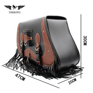 Pour <span class=keywords><strong>Kawasaki</strong></span> Vulcan S Honda Harley Sportster XL Cafe Racer Classic pièces de <span class=keywords><strong>moto</strong></span> arrière sac de selle latéral rangement de bagages - Product Image 3