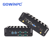 K312 PC Industri Tanpa Kipas Dual Gigabit LAN 4xUSB /VGA Penyimpanan SSD Windows 10 Komputer Mini Ringkas untuk Gateway IoT