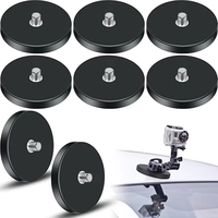 Base magnétique D66/D88mm 1/4 plate et 1/4 à vis, revêtement en caoutchouc, aimants en néodyme, ventouse, support de montage pour caméra
