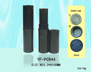 Tube vide rond de 8g pour fond de teint, en plastique noir mat, pour stick de fond de teint et correcteur, emballage cosmétique - Product Image 2