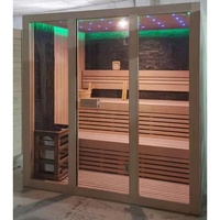Portable pruche bois maison baril Sauna bain sec et humide hammam infrarouge lointain Sauna intérieur