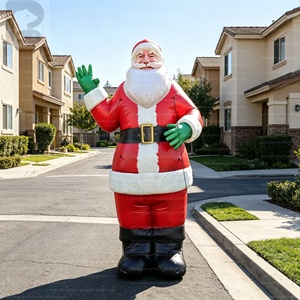 Modèle <span class=keywords><strong>gonflable</strong></span> réaliste géant de Père Noël sur mesure de 4 m pour la décoration de fêtes de Noël/jardins/centres commerciaux/événements - Product Image 2
