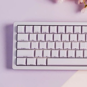 136-key small full-key PC double-shot injection molding ABS material original height crystal jelly side printing keyboard - Product Image 6