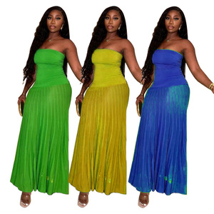 Ropa <span class=keywords><strong>de</strong></span> Mujer, Moda Actual, Vestido Casual <span class=keywords><strong>de</strong></span> Tubo con Tela Acanalada, Rc3246 - Product Image 1
