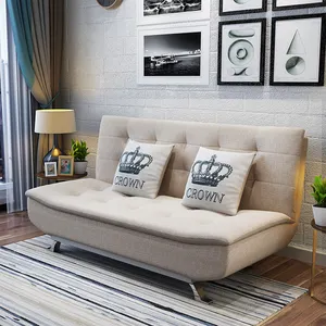 بيج رخيصة الحديثة تصميم النسيج للطي النوم أريكة نوم مع سرير أريكة سرير أريكة سرير أريكة لغرفة المعيشة الأثاث