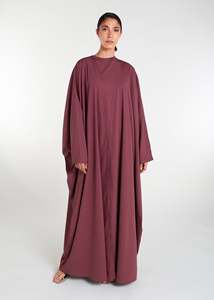 <span class=keywords><strong>Couleur</strong></span> personnalisée ouvert manches longues Musulmane Dubai Robes de luxe deux pièces ensemble plaine du golfe 2024 Eid marocain Abaya femmes robe musulmane - Product Image 4
