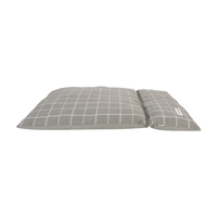 Peppy Buddies LS neues Design Plaid und solide Leinwand reversible Hunde bett Großhandel Haustier Kissen mit Kopfstütze Kissen für die ganze Saison