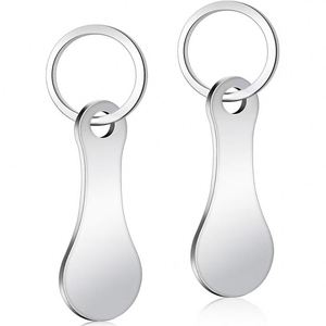 Llavero metálico creativo portátil transfronterizo, accesorio colgante, etiqueta de identificación para supermercado, colgante de acero inoxidable - Product Image 3