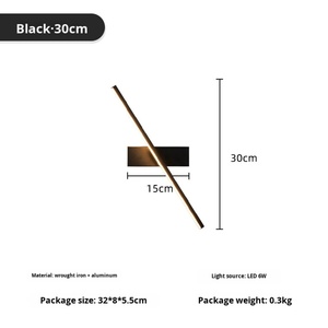 Modern Creative Aluminum <b>LED</b> Wall Light with Mirror Front Make-up Light Dimmable <b>Strip</b> Light for Living Room & Bathroom - Product Image 4