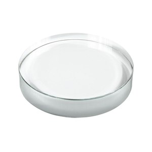 Fermalibro in Vetro Bianco, Diametro 120mm e Altezza 19mm, per Uso Ufficio - Product Image 1