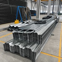 Matériaux de construction métalliques YX51-342-1025, plancher en acier galvanisé extra large pour dalle industrielle à grande portée