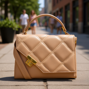 Sac bandoulière vintage Laia Makeup Fana avec poignée unique, fermeture éclair étanche et décorations lettres – Idéal été comme hiver - Product Image 2