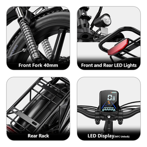 OEM vélo électrique montagne 20 pouces fat‑tire batterie lithium 48V 13Ah VTT pliant pedelec 250W 7 vitesses - Product Image 2