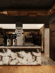 เคาน์เตอร์จัดแสดงของร้านกาแฟทำจากไม้ทันสมัยดีไซน์ภายในร้านขนมเฟอร์นิเจอร์จัดแสดงสินค้าตามสั่ง - Product Image 2