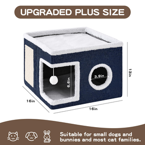 Cama para Gatos Ecológica, Moderna, de Tela de Lino, Plegable, Multifuncional, Desmontable, Lavable y Resistente a Arañazos - Product Image 3