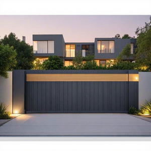 <span class=keywords><strong>Portail</strong></span> coulissant télescopique électrique en alliage d'aluminium durable pour cours, jardins et allées - Product Image 1