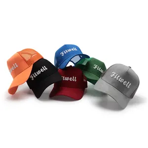 Embroidered High Quality Trucker Cap Mesh Logo Embroidery Custom Trucker Hats Suede