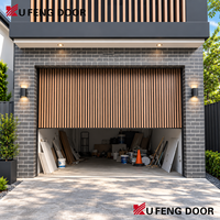 Porte de garage automatique moderne en alliage d'aluminium avec grille pour villa, maison, parking de voitures, isolée, vente en gros, distributeur