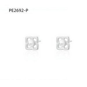 Boucles d'oreilles clous Amy Amy en fausses perles plaquées or 18 carats, perles blanches rondes, style minimaliste, pour usage quotidien, bijoux pour femmes PE2692 - Product Image 5