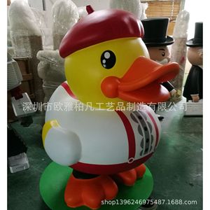 Escultura de Pato de Resina para Montar en el Suelo, Figura Hecha a Mano Resistente para Exteriores, Decoración de Cumpleaños - Product Image 4