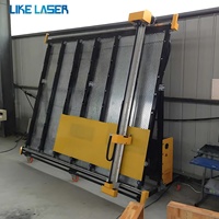 LAMINADOR LED de línea de producción de vidrio, película de corte con pegatina Vertical, máquina de chorro de arena, arte de espejo de baño