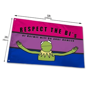 Gahumi Respect Bisexual Flags Banner Decoración al aire libre 3x5 pies Poliéster Bisexual LGBT Flag Banner - Product Image 1