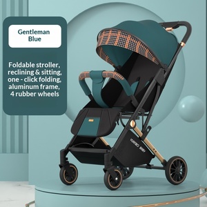Nouvelle poussette bébé modèle 301 à vue haute, pliable, ultra-légère, portable, capacité de charge 15 kg, avec positions assise et inclinée - Product Image 5