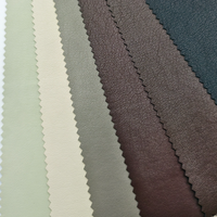 Tissu en cuir PU fin et doux 210GSM 0,4 mm d'épaisseur, résistant à l'abrasion et anti-moisissure pour manteaux et vestes
