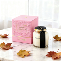 Boîte cadeau rigide élégante de luxe avec laminage brillant, gaufrage, emballage artisanal pour cosmétiques, parfums et bougies |   Boîte à base de carton avec couvercle personnalisé