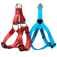 Waterproof Metal Chain PVC Coated Nylon Webbing Dog Harness for Safety Dog Walking